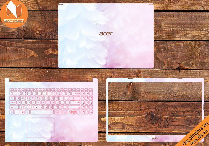 Chi tiết chất liệu Aluminum skin dán laptop Acer Aspire 5 A515