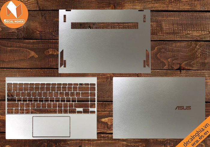 Chi tiết chất liệu Aluminum dán laptop Asus ZenBook Q408