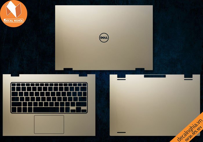 Chi tiết chất liệu Aluminum dán laptop Dell Inspiron 13 7359