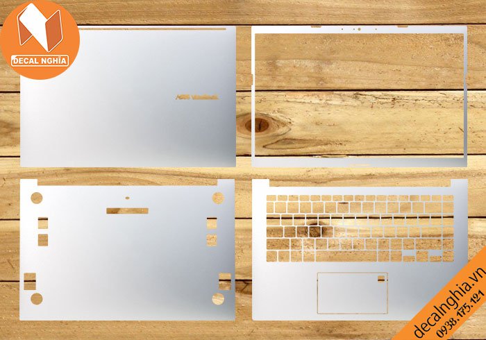 Chi tiết chất liệu Aluminum dán laptop Asus Vivobook A415