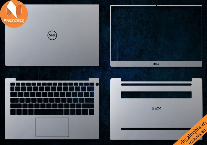 Chi tiết chất liệu Aluminum dán laptop Dell XPS 13 7390