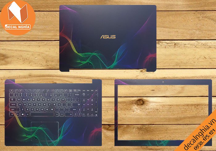 Chi tiết chất liệu Aluminum skin dán laptop Asus TP550