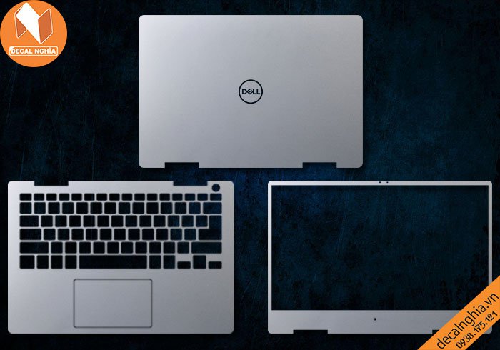 Chi tiết chất liệu Aluminum dán laptop Dell Inspiron 13 7386