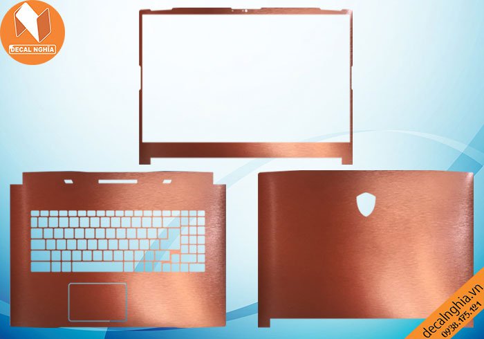 Chi tiết chất liệu Aluminum dán laptop MSI GF 76 KATANA