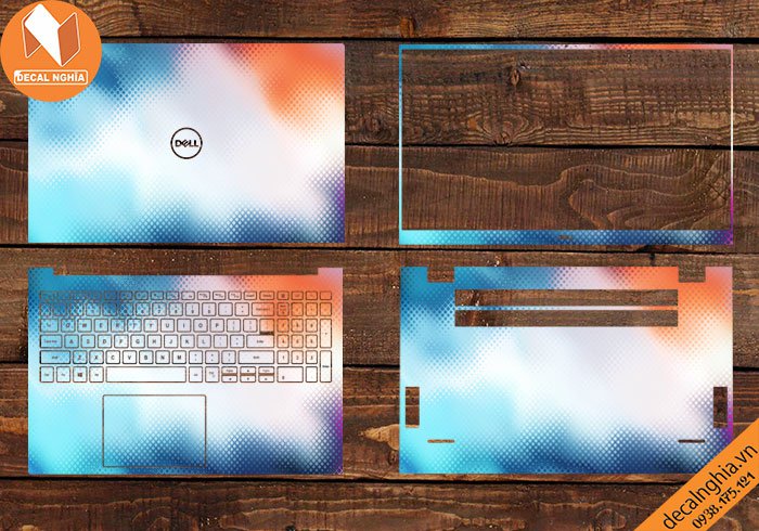 Chi tiết chất liệu Aluminum skin dán laptop Dell Inspiron 15 5502