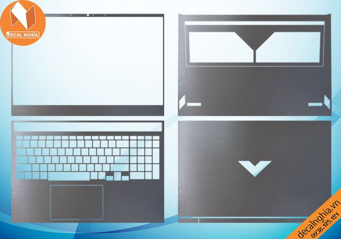 Chi tiết chất liệu Aluminum dán laptop HP Victus 16