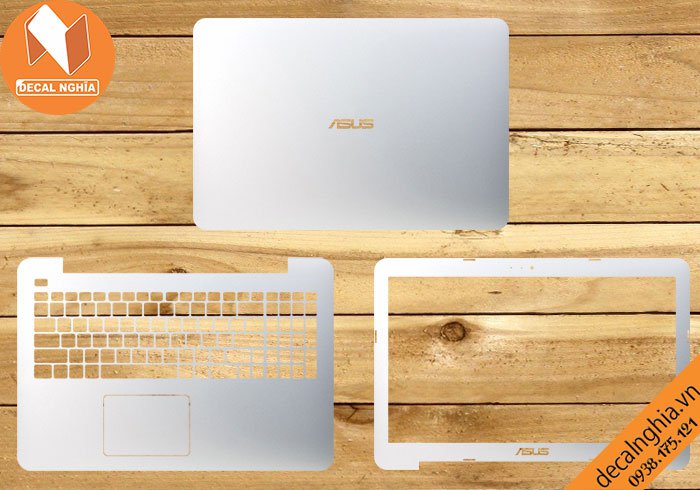 Chi tiết chất liệu Aluminum dán laptop Asus F555