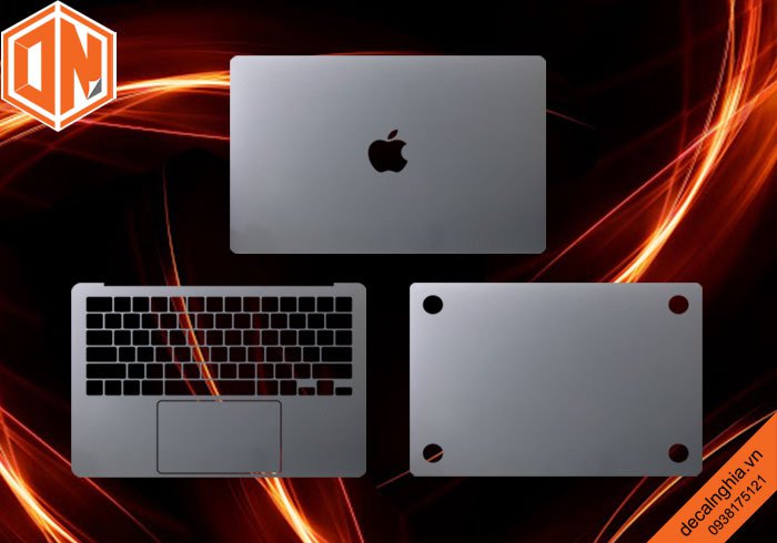 Chi tiết chất liệu Aluminum skin dán Macbook Air M2 2022