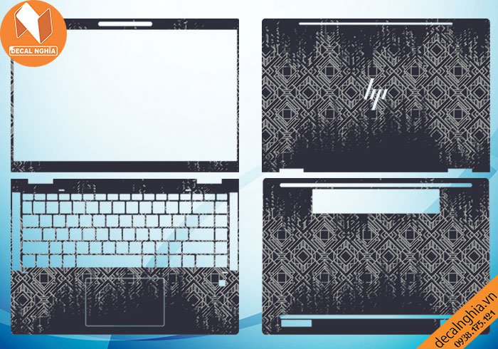 Chi tiết chất liệu Aluminum skin dán laptop HP Elitebook x360 1040