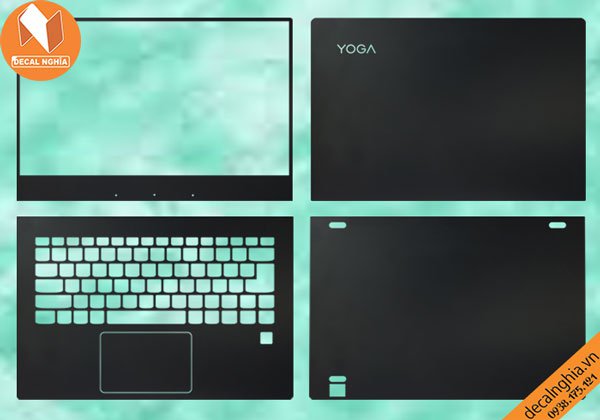 Chi tiết chất liệu Aluminum dán laptop Lenovo Yoga 910
