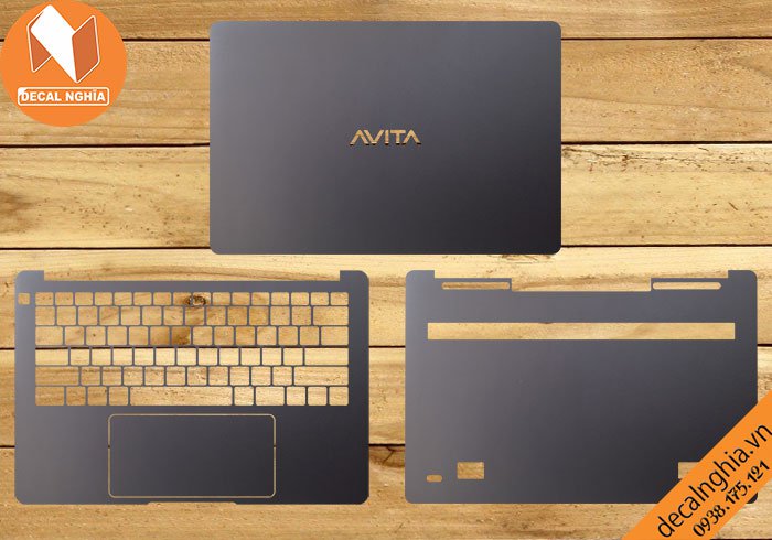 Chi tiết chất liệu Aluminum dán laptop AVITA Liber
