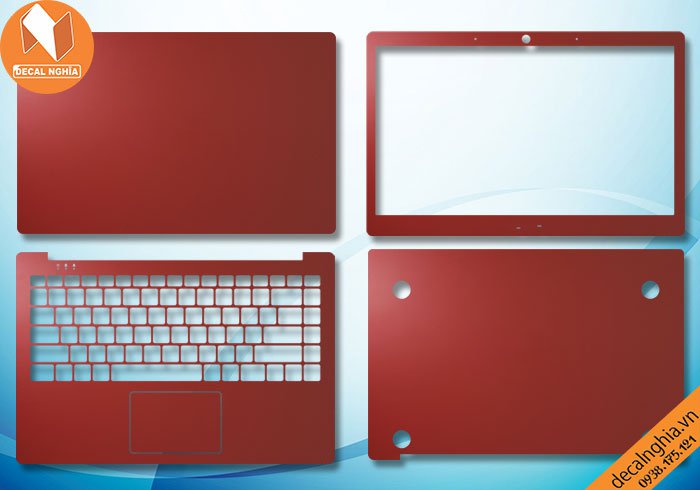 Chi tiết chất liệu Aluminum dán laptop Masstel Notebook L133
