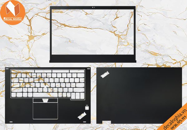 Chi tiết chất liệu Aluminum dán laptop Lenovo Yoga Thinkpad