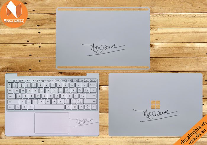Chi tiết chất liệu Aluminum skin dán Surface Laptop Go